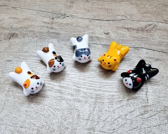 Kawaii Cats Kittens on Belly Brush Rest | Pen Rest | Cat Figurines | Gift for cat lovers | Calligraphy Rest |
