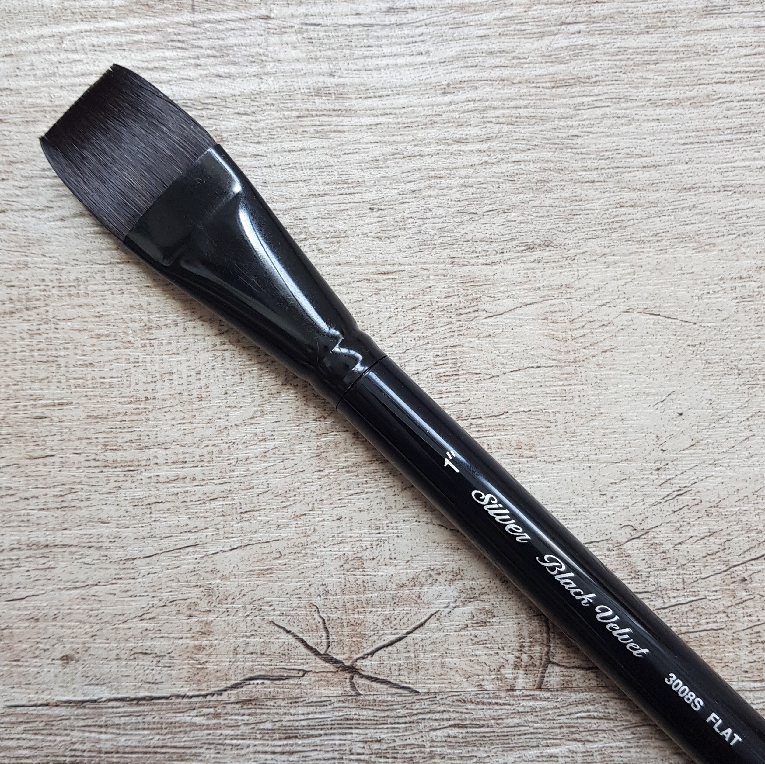 Black Velvet Silver Brush - Travel Compact Collapsible Foldable