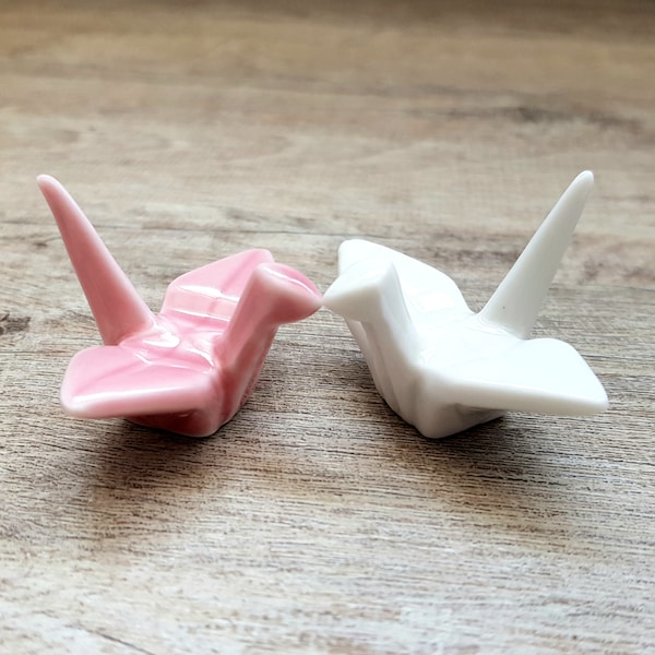Japanese Origami Folded Crane Kawaii - Brush Rest - Chopstick Holder -
