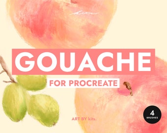 REALISTIC Gouache Brush Kit for Procreate | Brush Set for iPad | Procreate Brushes Pack