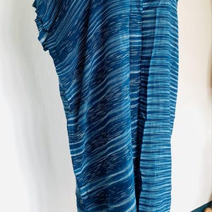 Handwoven Cotton Throw Dress: Natural Indigo-Dyed Organic Thai Cotton
