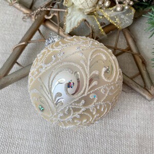 Christmas glass ball ornament, traditional XMAS glass ornament, crafted Christmas handmade,Hand painted Christmas glass decorations 2025