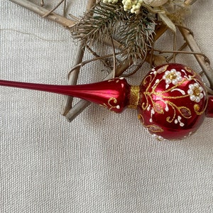 Christmas glass tree topper 25cm ( 9inch),vintage tree topper Christmas tree ornaments ornament Christmas tree topper top, Christmas