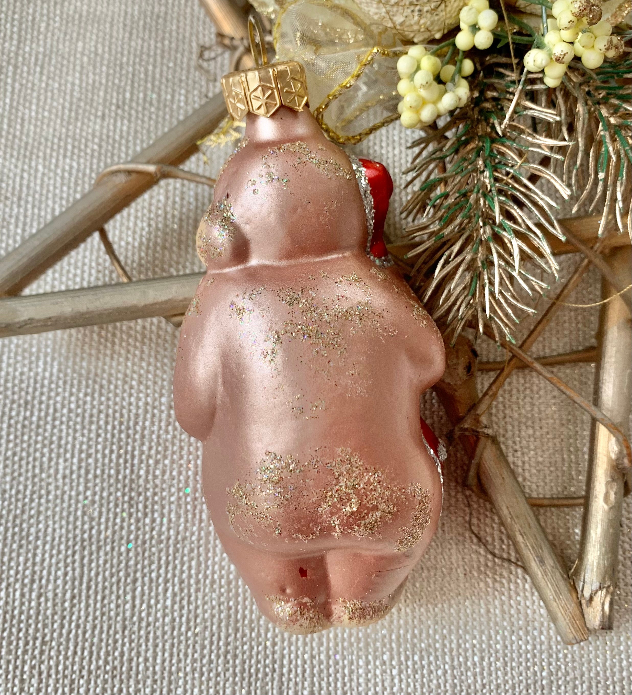 Décoration De Sapin Singe En Verre - Figurine De Noël, Neuve