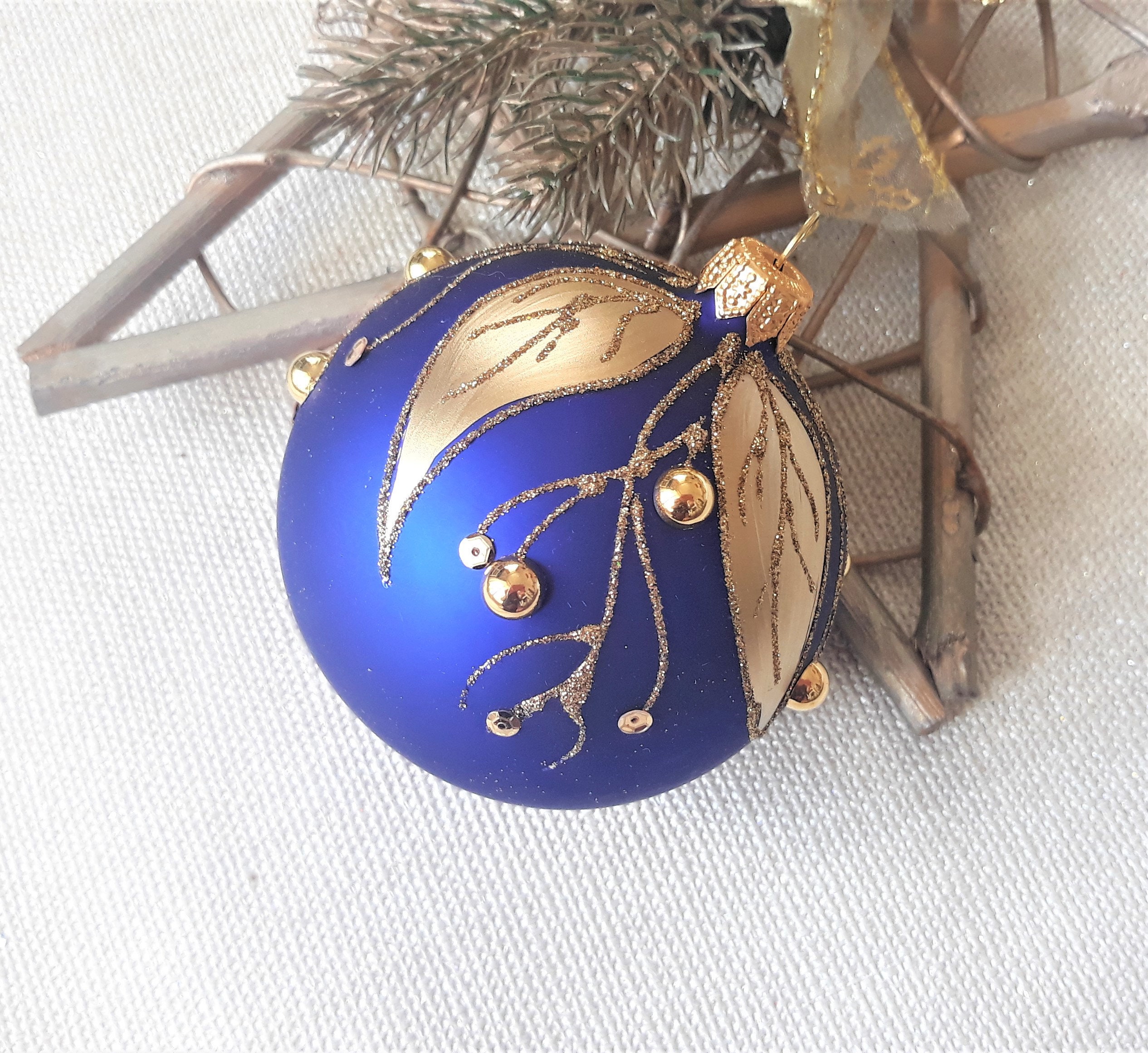 Ball Christmas Ornament Christmas ornaments ball traditional Etsy