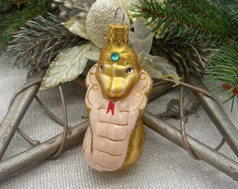 Ornamento natalizio in vetro a forma di serpente, ornamento natalizio per la famiglia, regalo di Natale per gli amici, nuovo ornamento natalizio per la casa 2024 - Decorazioni per le feste