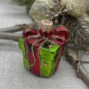 Geschenkweihnachtsglasverzierung, geblasene handbemalte Glasfigur, Weihnachtsbaum, Weihnachtsverzierungen, Weihnachtsgeschenk 2025