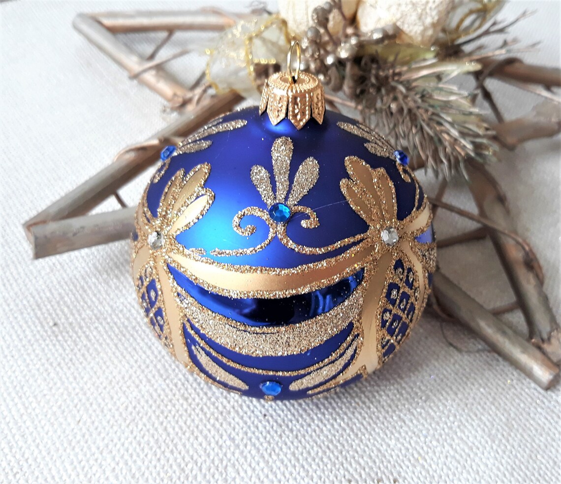 Ball Christmas Ornament Christmas ornaments ball traditional Etsy