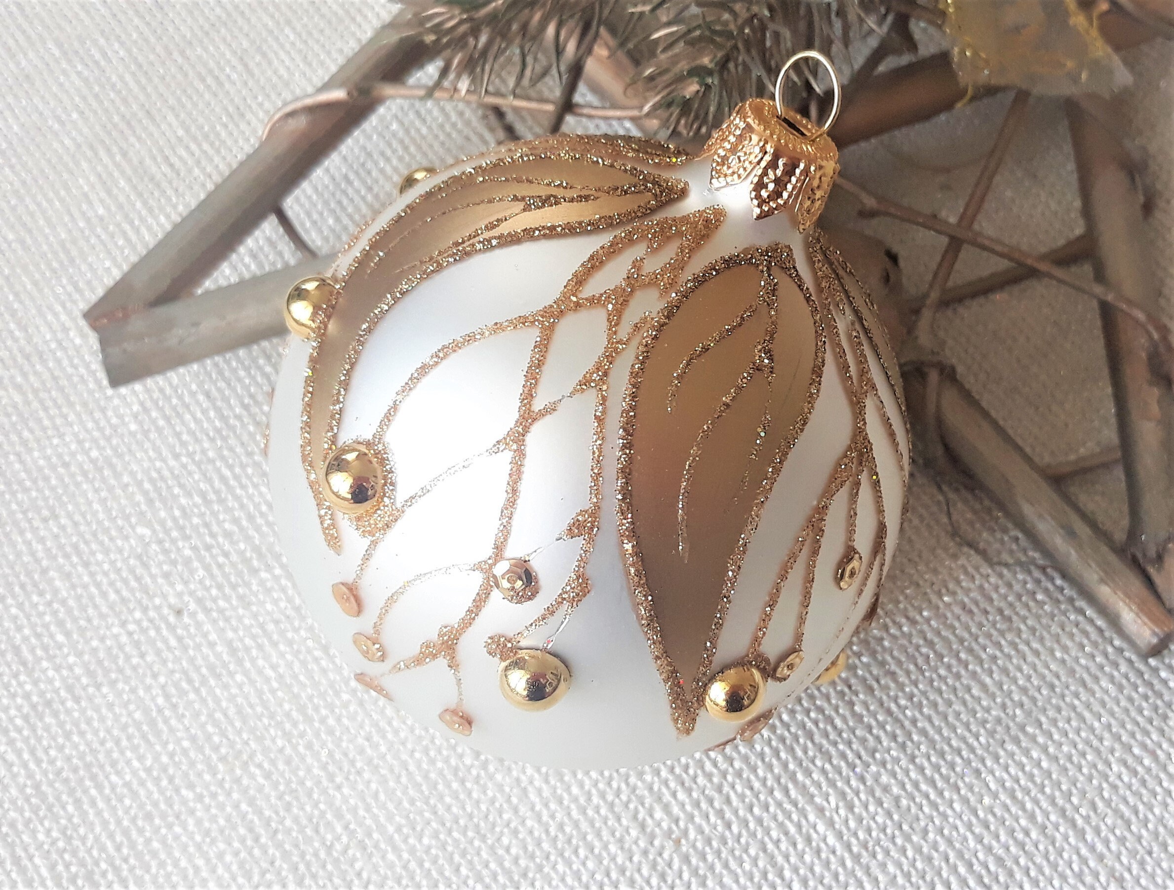 Ball Christmas Ornament Christmas ornaments ball traditional | Etsy