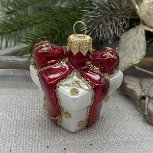 Geschenkweihnachtsglasverzierung, geblasene handbemalte Glasfigur, Weihnachtsbaum, Weihnachtsverzierungen, Weihnachtsgeschenk 2025