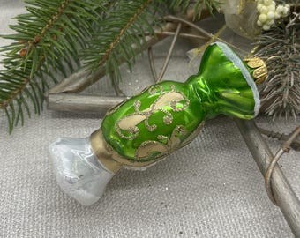 プレッツェルのクリスマスガラスオーナメント、吹きガラスのクリスマス