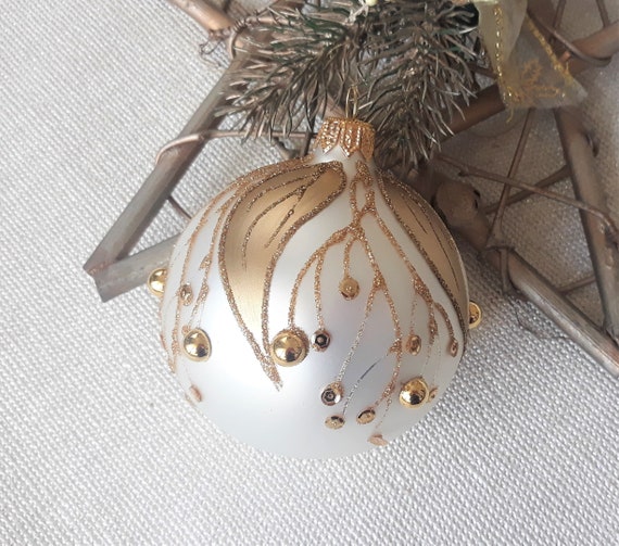 Christmas ornaments  ball traditional glass blowing Hand painted Christmas decorations handmade christmas tree Ball Christmas Ornament