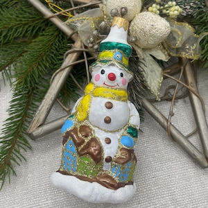 Adorno de cristal navideño de muñeco de nieve, adorno navideño familiar, regalo de Navidad para amigos, adorno navideño para el nuevo hogar 2024 - Decoración navideña festiva