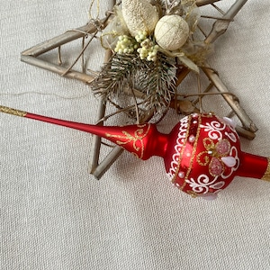 Christmas glass tree topper 25cm ( 9inch),vintage tree topper Christmas tree ornaments ornament Christmas tree topper top, Christmas