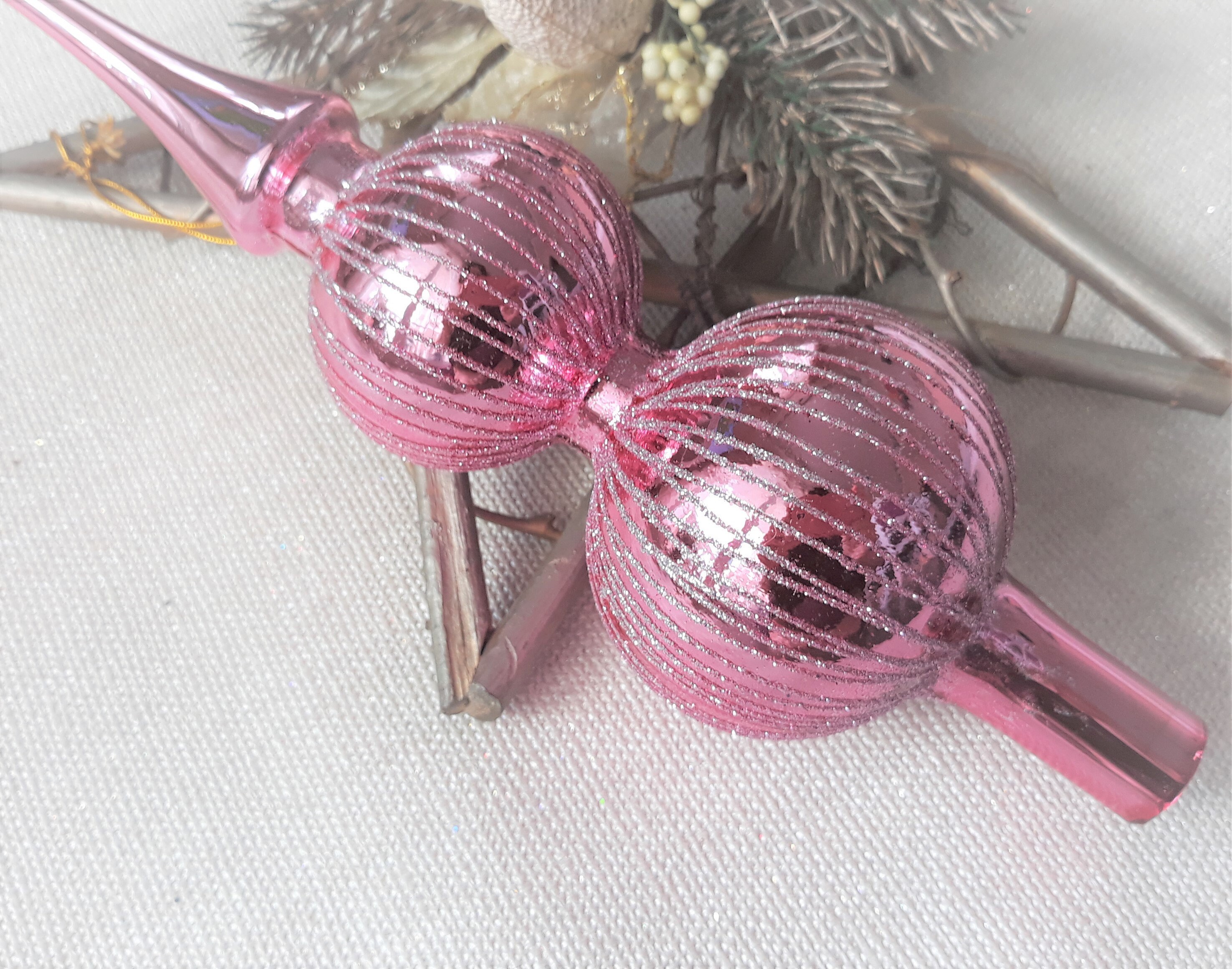 Christmas Glass Tree Topper 11 Inchvintage Tree Topper Etsy UK