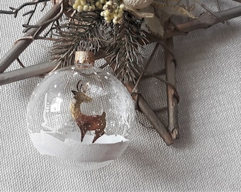 Ball Christmas Ornament, Christmas ornaments  ball traditional glass blowing Hand painted Christmas decorations handmade christmas tree