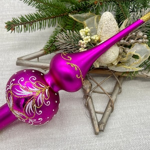 Best friend christmas ornament 2024 Christmas tree topper mercury Glass Finials Tree top Ornament glass tree toppers home decor shiny brite