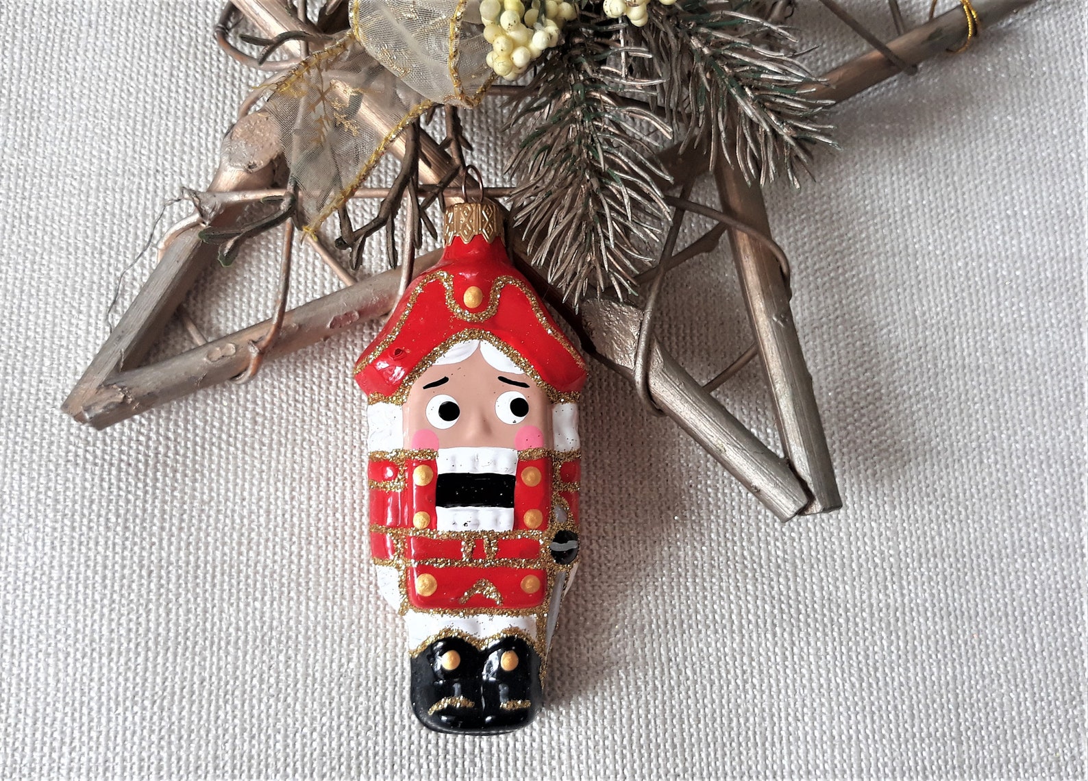 Nutcracker Christmas Glass Ornaments Blown Hand Painted Glass Etsy