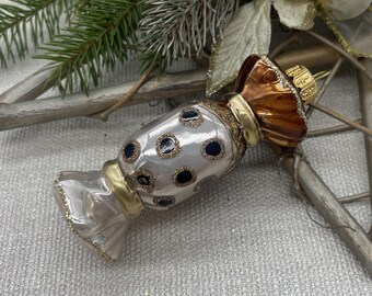 Candy Christmas glass ornament, blown hand painted glass figurine, handmade XMAS glass ornaments, Christmas 2025, Christmas decorations
