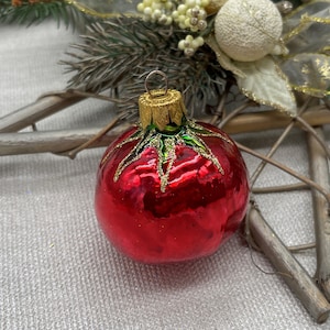 トマトのクリスマスガラスオーナメント、フルーツオーナメント、家族のクリスマスオーナメント、友人のクリスマスギフト、新しい家のクリスマスオーナメント2024-お祝いのホリデーデコレーション