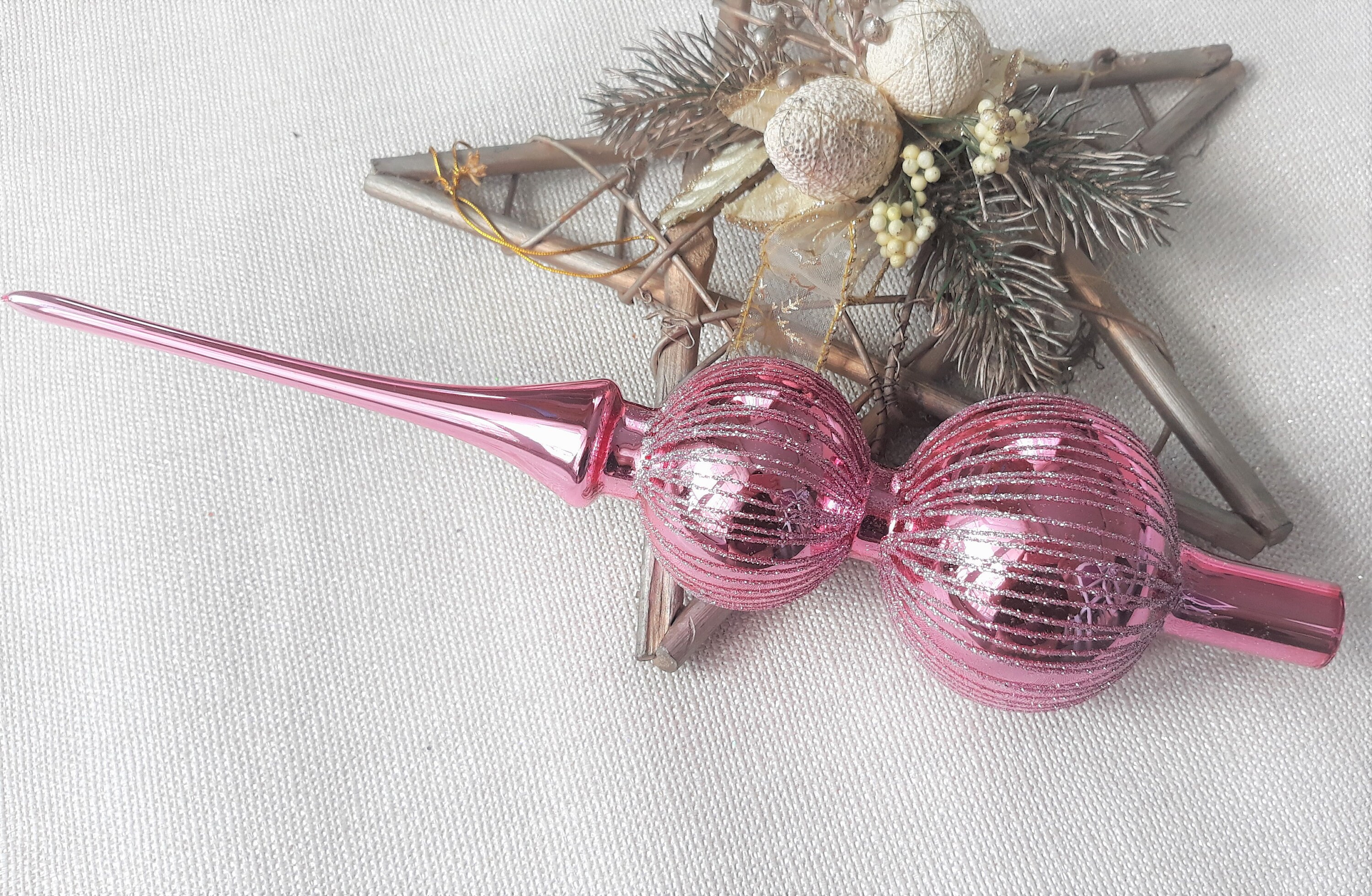 Christmas Glass Tree Topper 11 Inchvintage Tree Topper Etsy UK