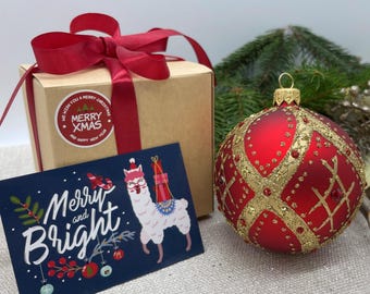 Best Christmas gift, Christmas glass ornament, Personalized Christmas gifts,  business christmas gifts, teacher gift, bulk XMAS gifts