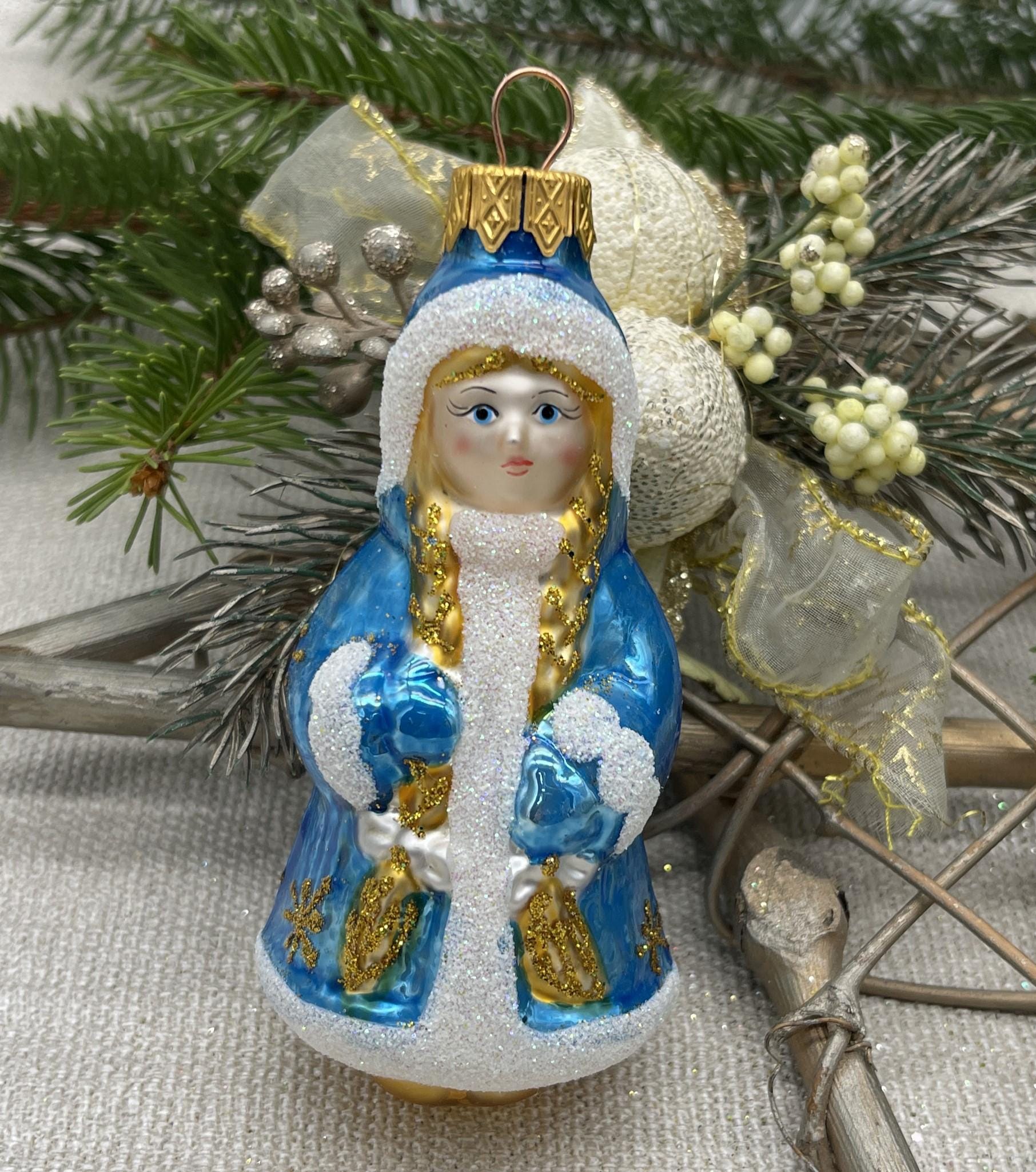 Snow Girl Christmas Glass Ornament,new Home Christmas Ornament