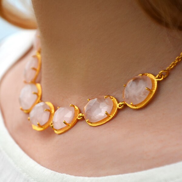 Rosé Luxe Statement Necklace