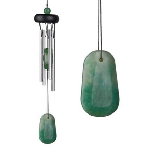 Jade Gemstone Wind Chime Indoor Outdoor Garden Windchime Etsy