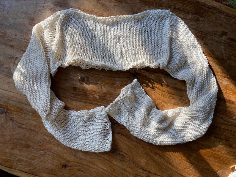 Cropped Shrug Sleeves Top Etsy