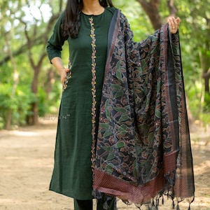 Indian Women A Line Salwar Kameez Dupatta 3pc Suit Ethnic Party wedding Dress