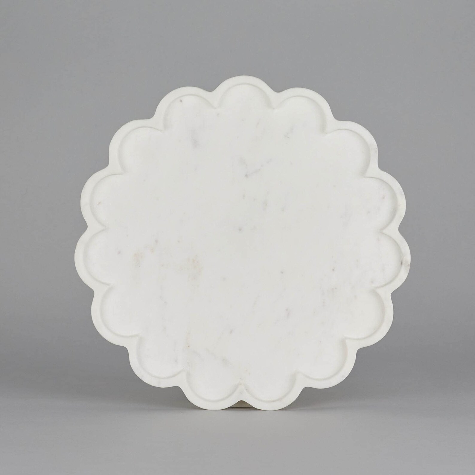 Large Marble Tray Marble Scalloped Tray Ruffle Tray Marble Etsy