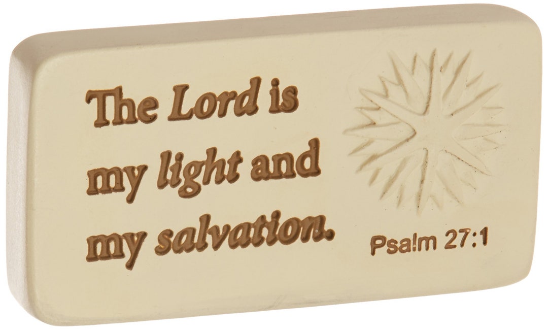 Scripture Tile The Lord is My Light Inspirational Psalm 27:1 Scripture Tile - Etsy UK