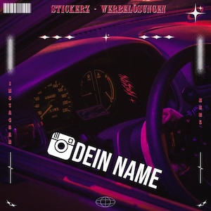 Nome Instagram Premium personalizzato NEW&MODERN V2 • Adesivi per auto, vetro, regali e molto altro...