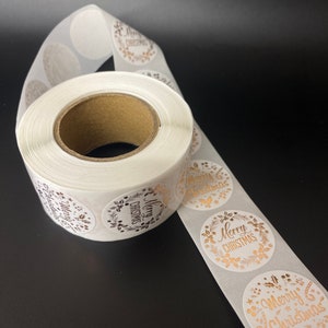 8 Stück Weihnachtsgeschenk-Etikett-Aufkleber | 100% recyceltes Kraftpapier | Set | Winter | Design Geschenkdekoration