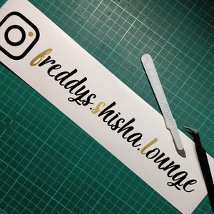 Premium Personalized Instagram Name Stickers for cars, glass, gifts and much more... Gold