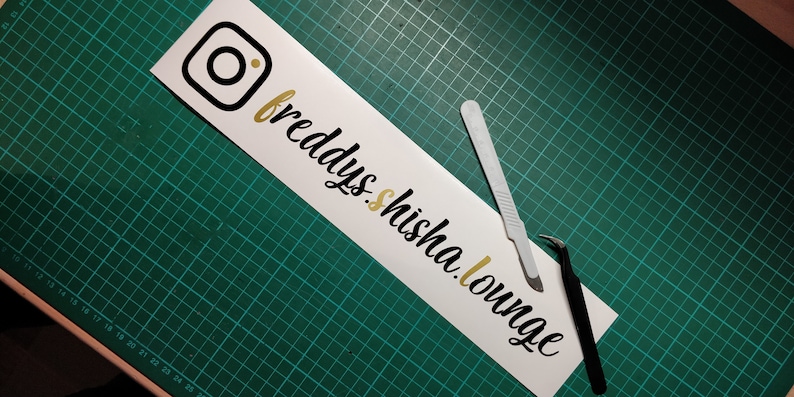 Premium Personalized Instagram Name Stickers for cars, glass, gifts and much more... Gold