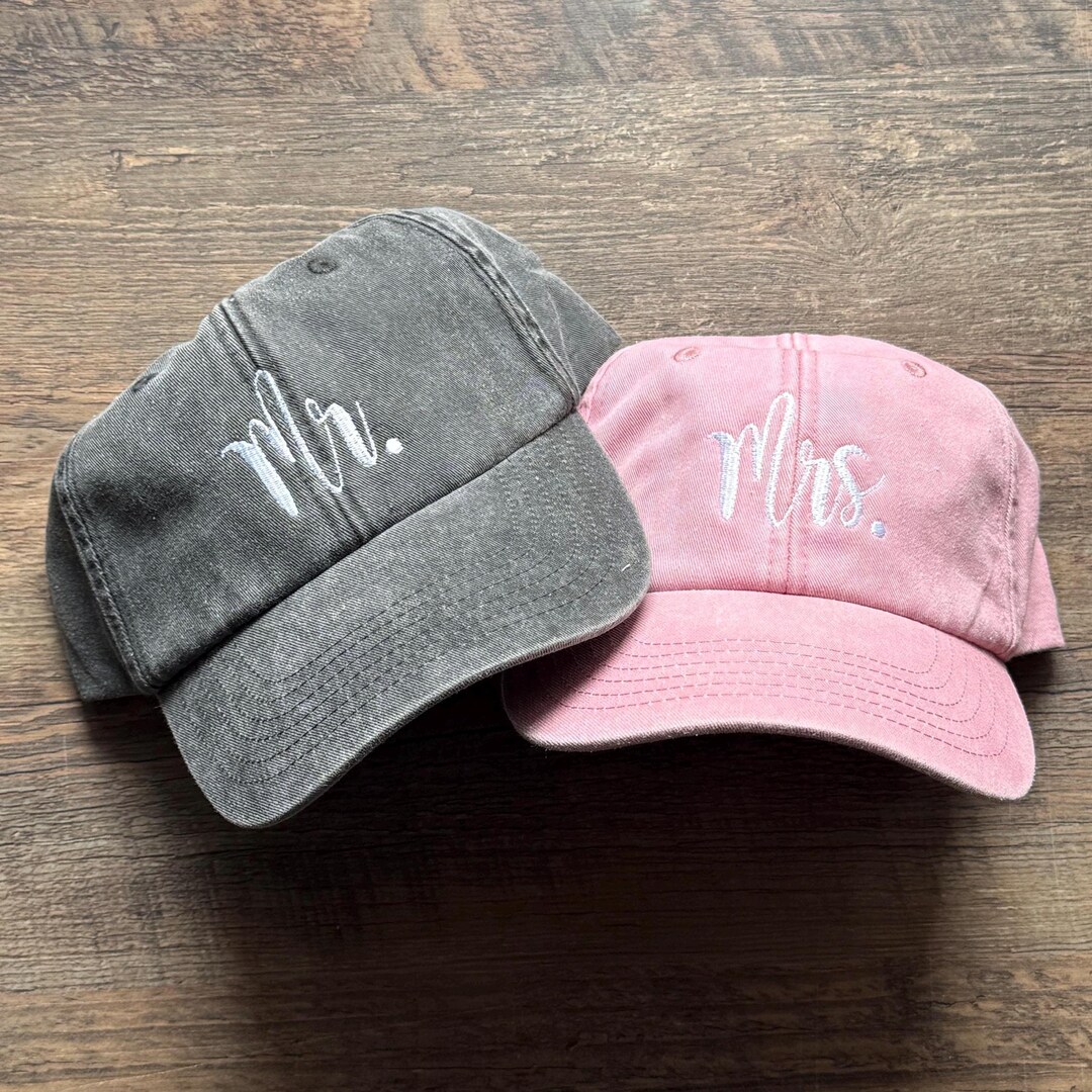 Matching Mr & Mrs Couples Baseball Cap Set Wedding Anniversary Gift DALIX Mr and Mrs Love Bride Baseball Cap, Matching Couples  main image 4