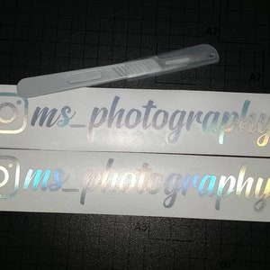Premium Personalized Instagram Name Stickers for cars, glass, gifts and much more... image 6