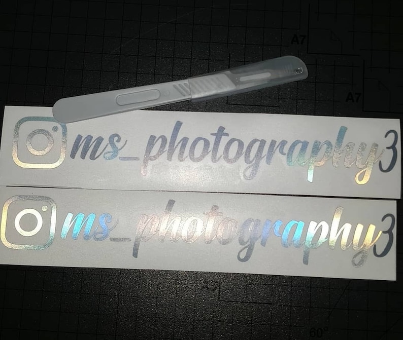 Premium Personalisierter Instagram-Name Aufkleber für Autos, Glas, Geschenke uvm... imagem 6