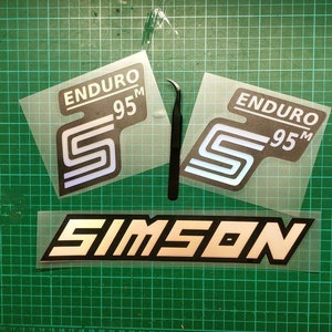 Dekorsatz WEISS Simson S51 Enduro Aufkleber Set Dekor Premium Retro DD –
