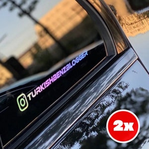 2x Nome Instagram personalizzato Premium NUOVO E MODERNO • Adesivi per auto, vetro, regali e molto altro ancora...