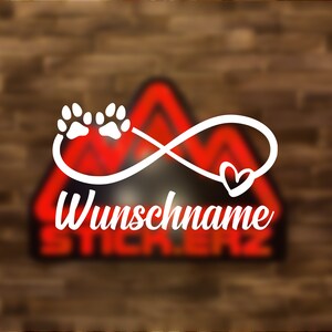 Hunde Wunschnamen Aufkleber • Aufkleber für Autos, Glas, Geschenke uvm...