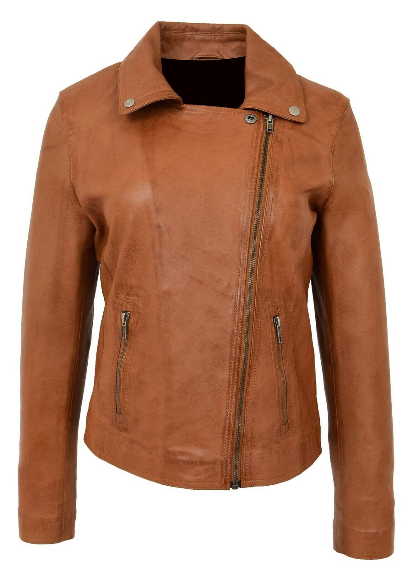 Tan Jacket Leather Womens Jacket Real Leather Jacket Biker | Etsy