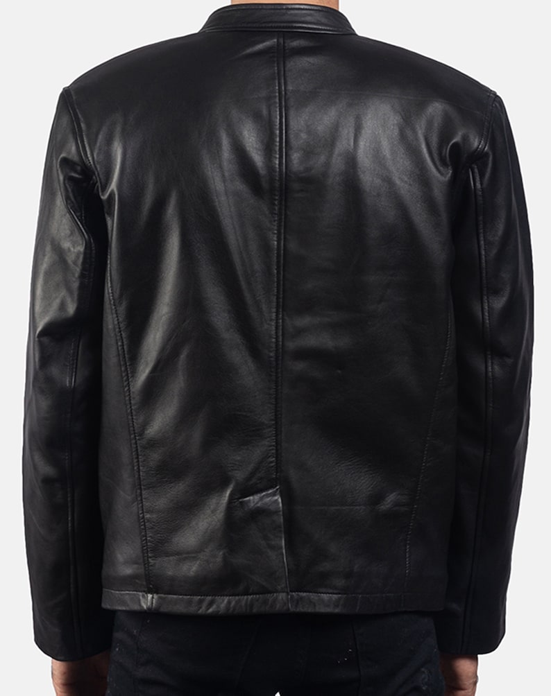 Men/'s Genuine Leather Blazer Vintage Coat