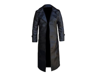 leather jacket mens long