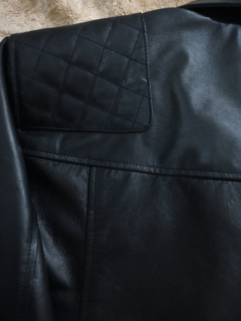 Men/'s Black Biker Jacket Motorcycle Jacket