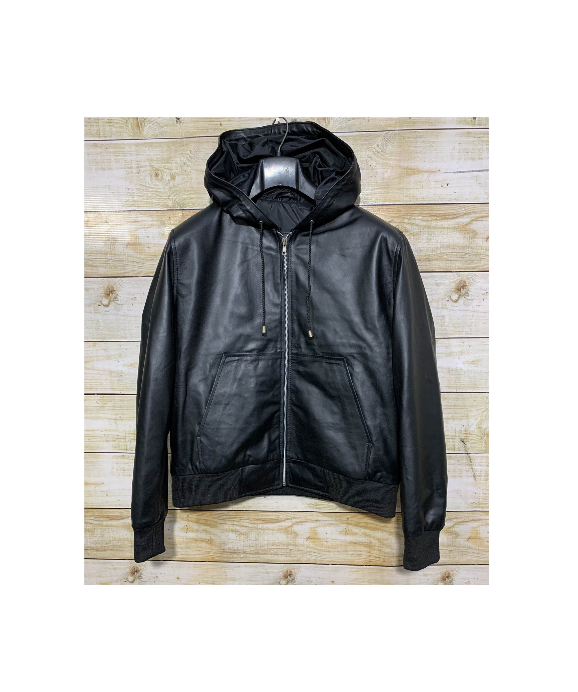 Leather Hoodie - Etsy