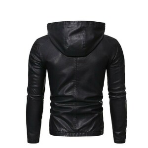 Mens Genuine Black Hoodie Sheepskin Leather Jacket - Etsy