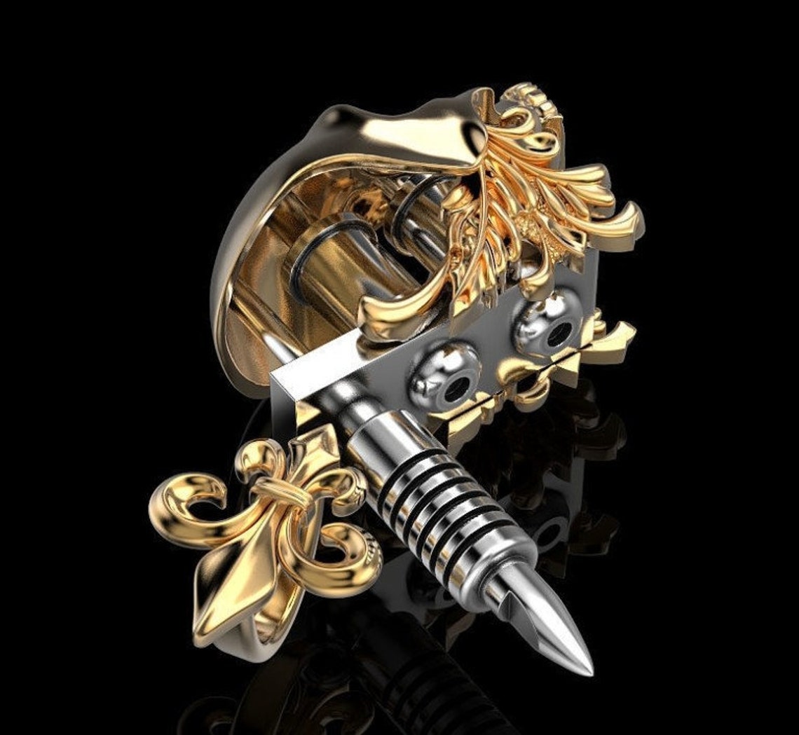 1 pendant tattoo machine with a skull Etsy